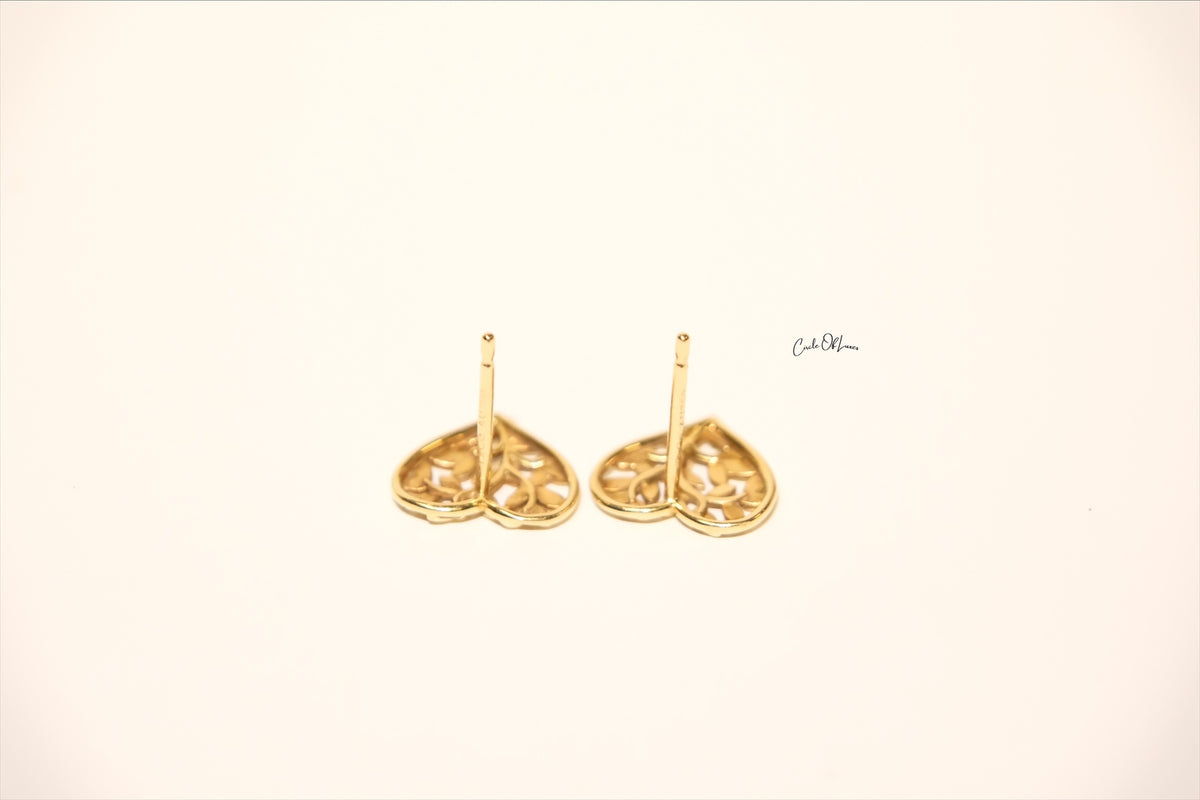 TIFFANY x PALOMA PICASSO OLIVE LEAF HEART EARRING 18k GOLD