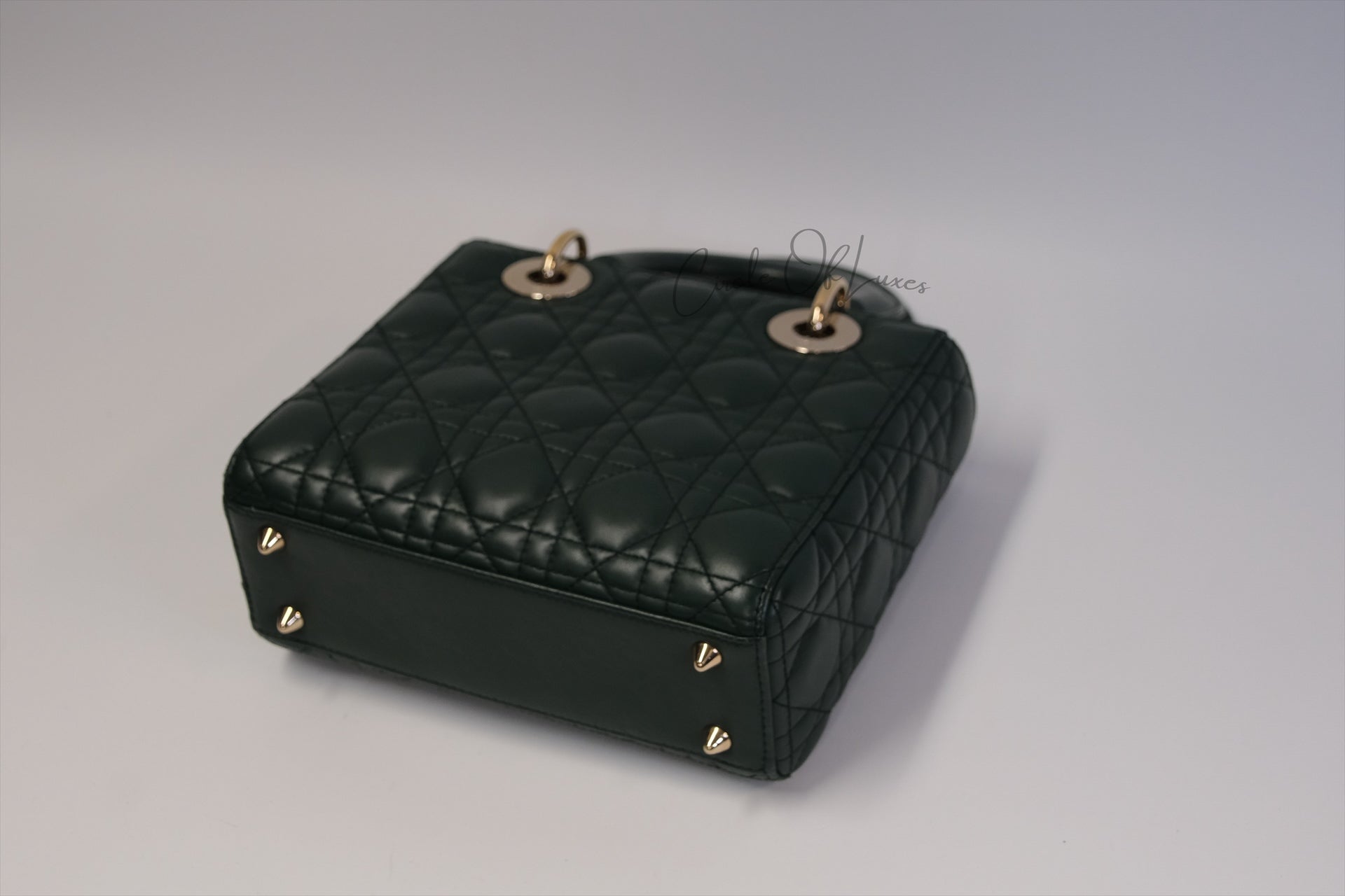 LADY DIOR SMALL DARK GREEN GHW