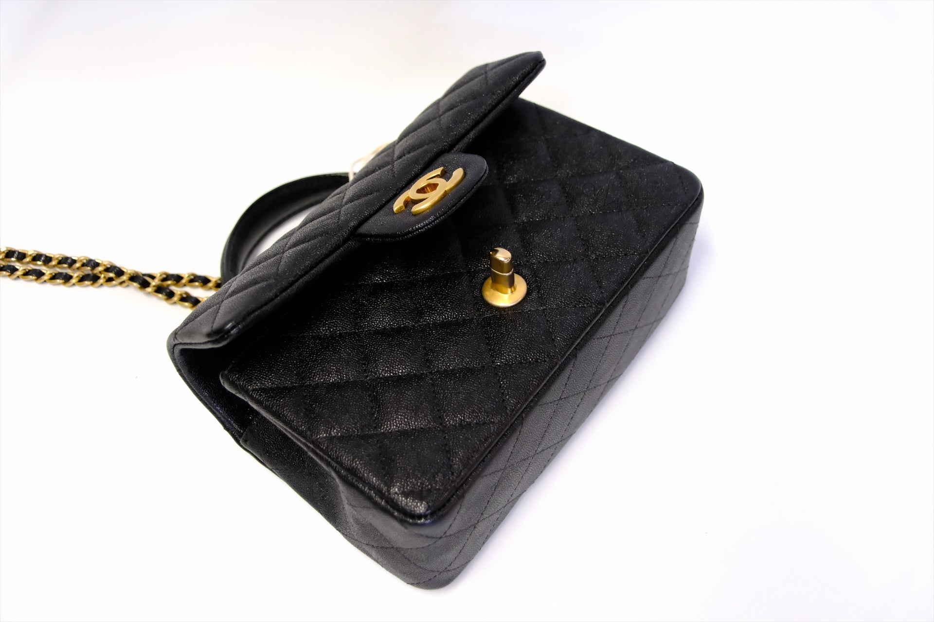 CHANEL MINI RECTANGLE BLACK  GHW