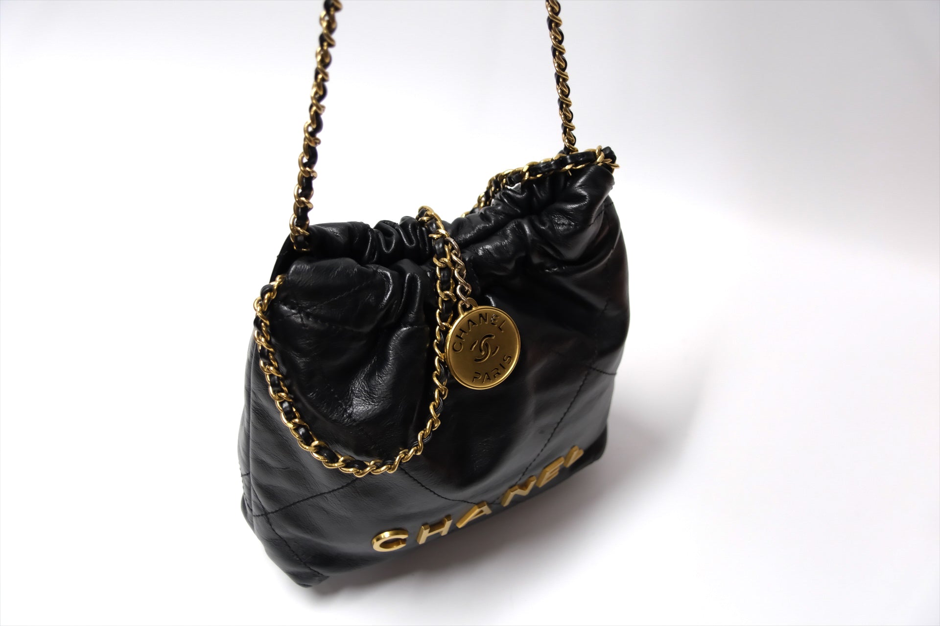 CHANEL C22 MINI BLACK GHW