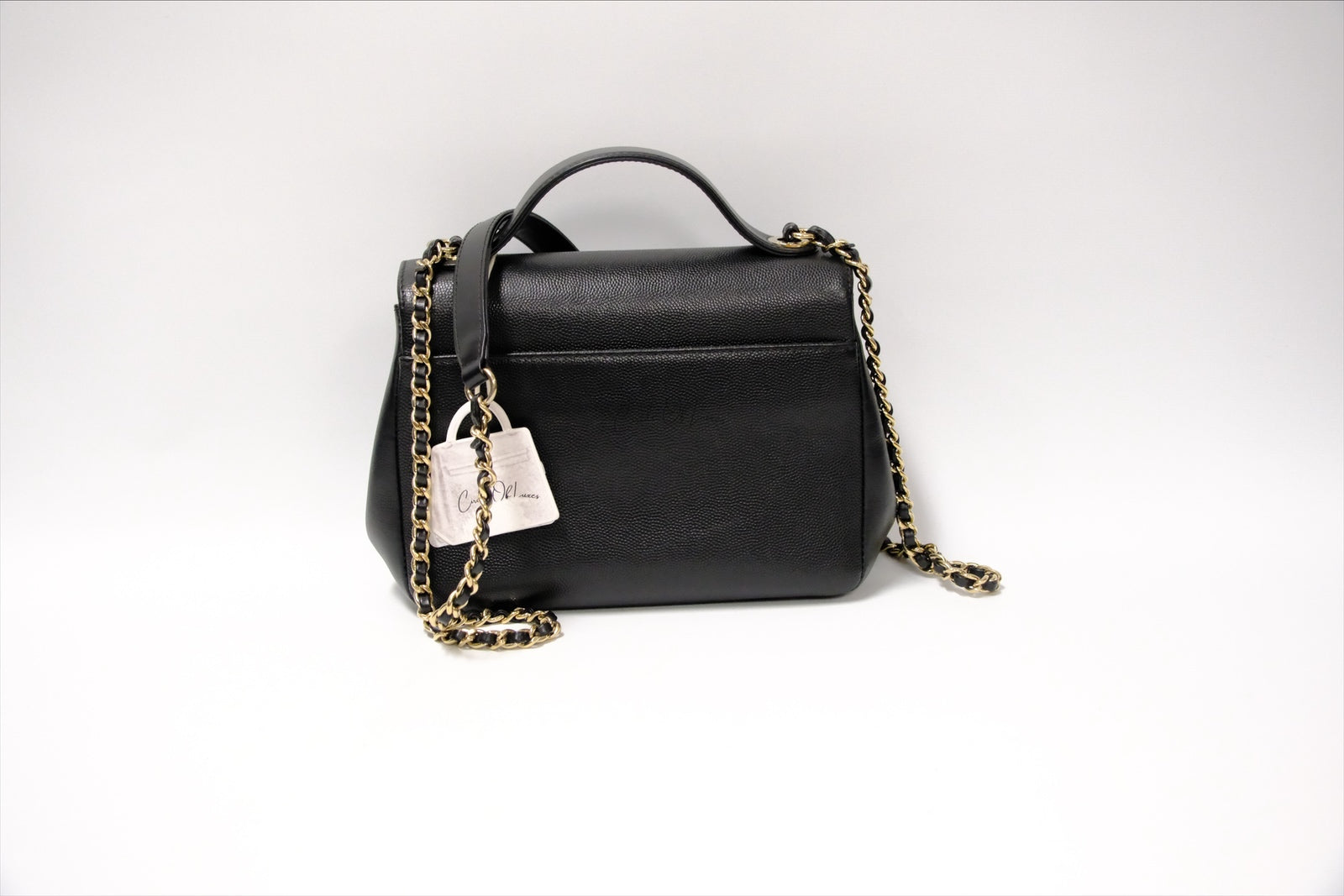 CHANEL SMALL CAVIAR AFFINITY GHW