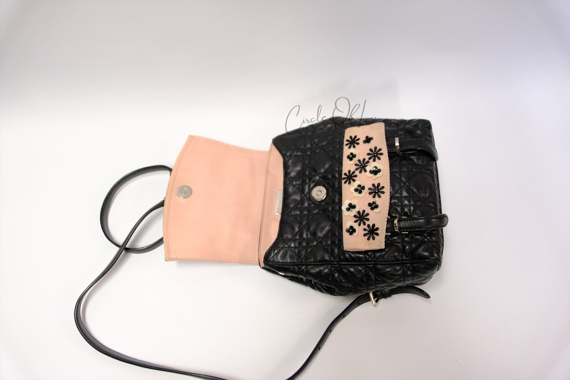 MINI CANNAGE LAMSKIN FLORAL BACKPACK