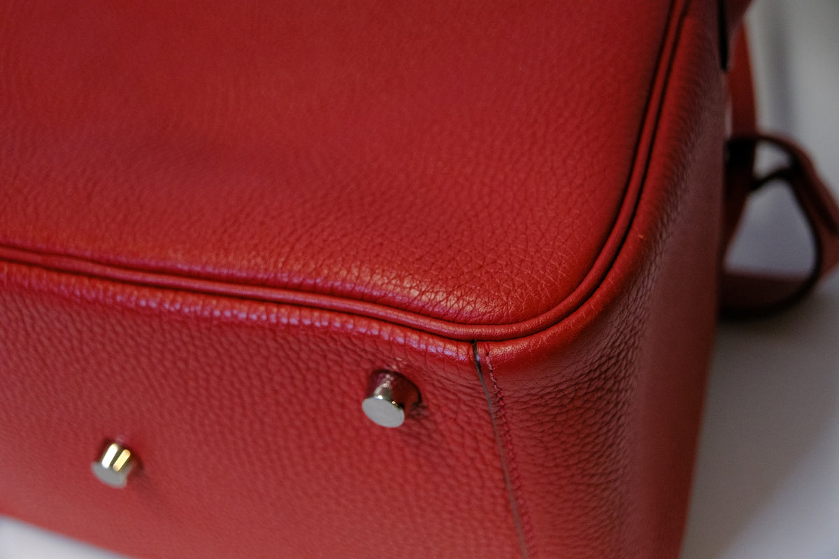 HERMES LINDY 26 ROUGE PHW FULLSET