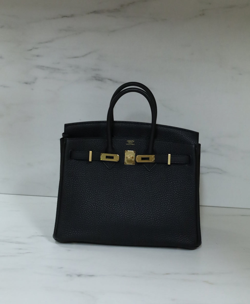 HERMES BIRKIN 25 NOIR GHW TO GO STAMP U