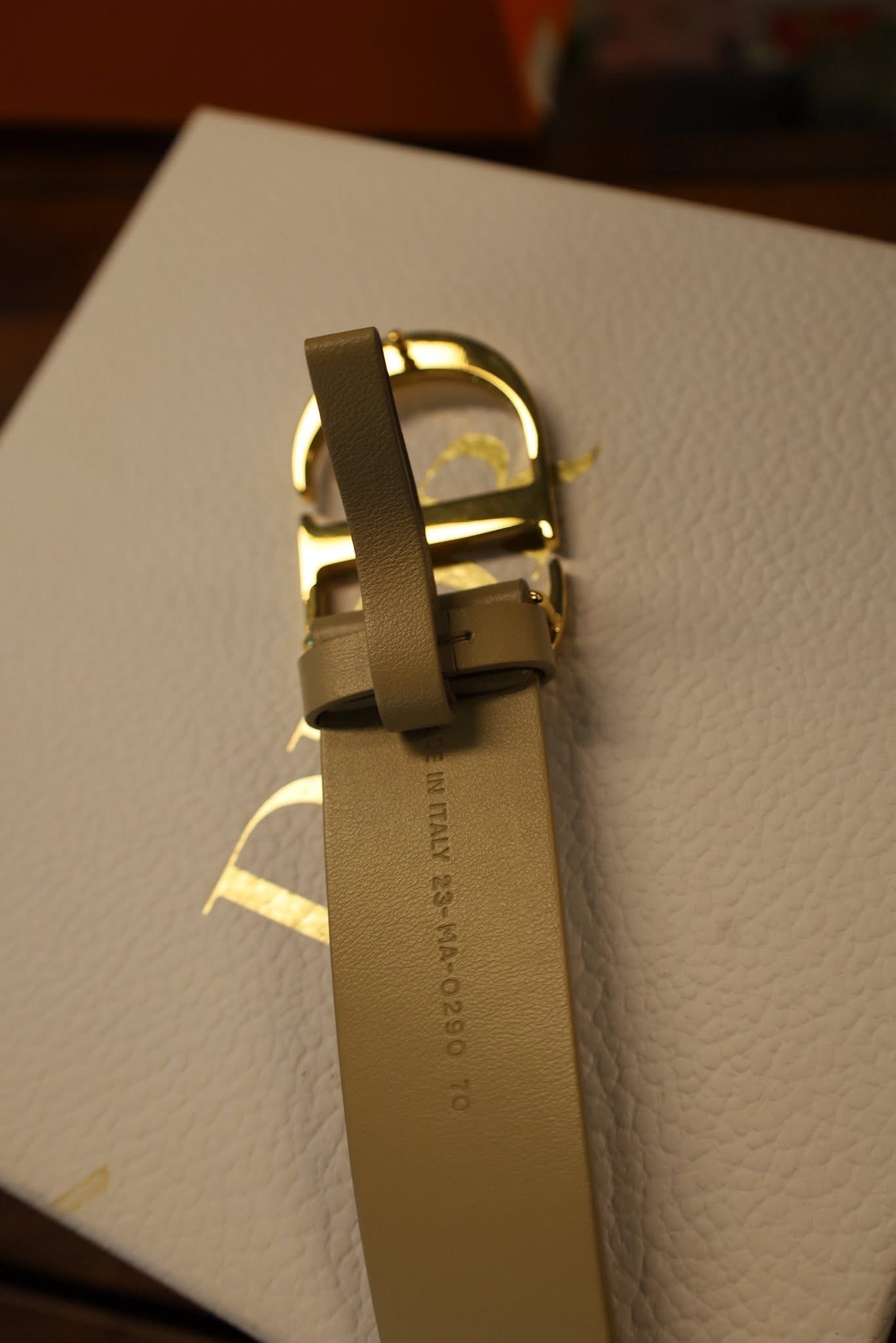 DIOR LEATHER BELT SIZE 75 GHW