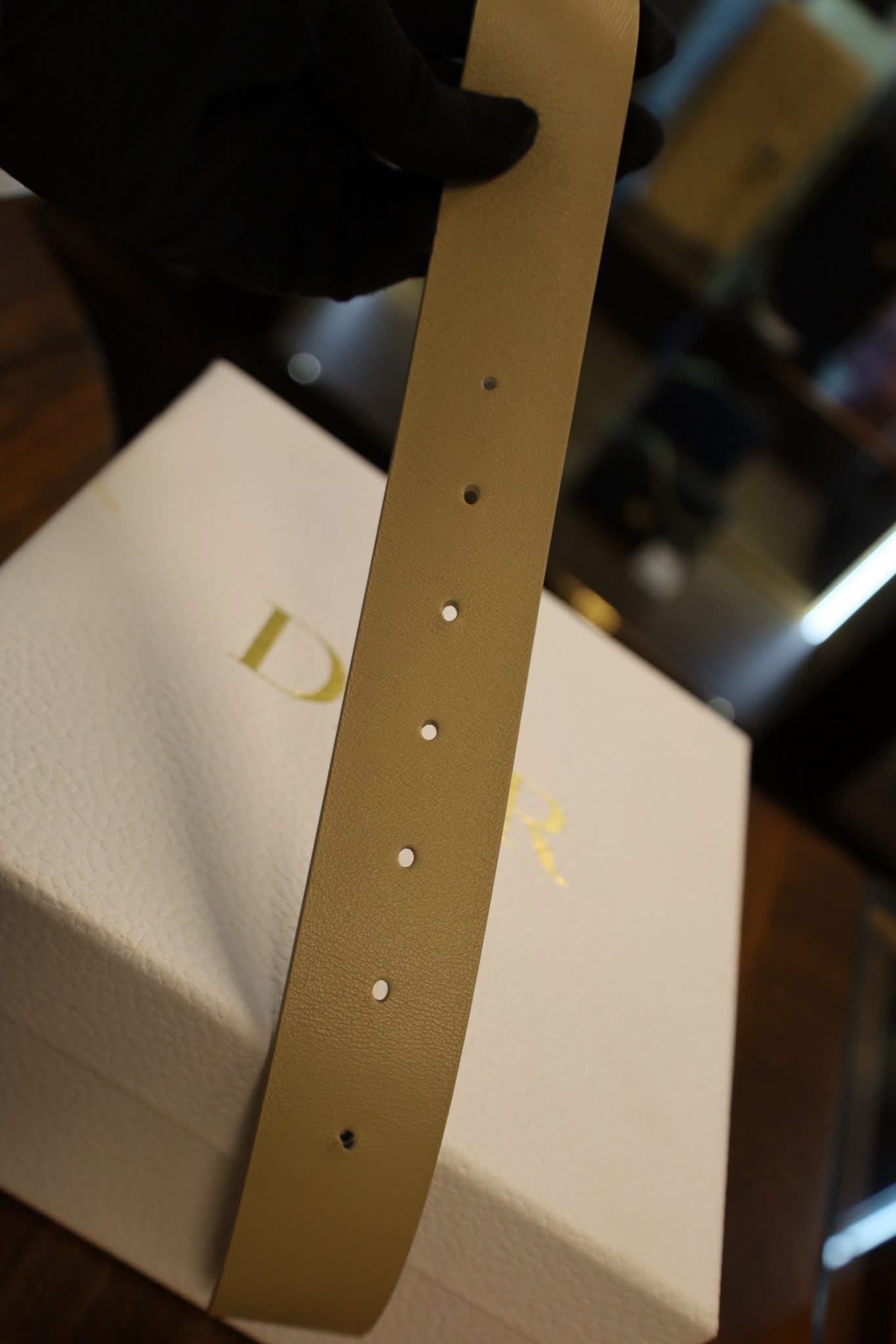 DIOR LEATHER BELT SIZE 75 GHW