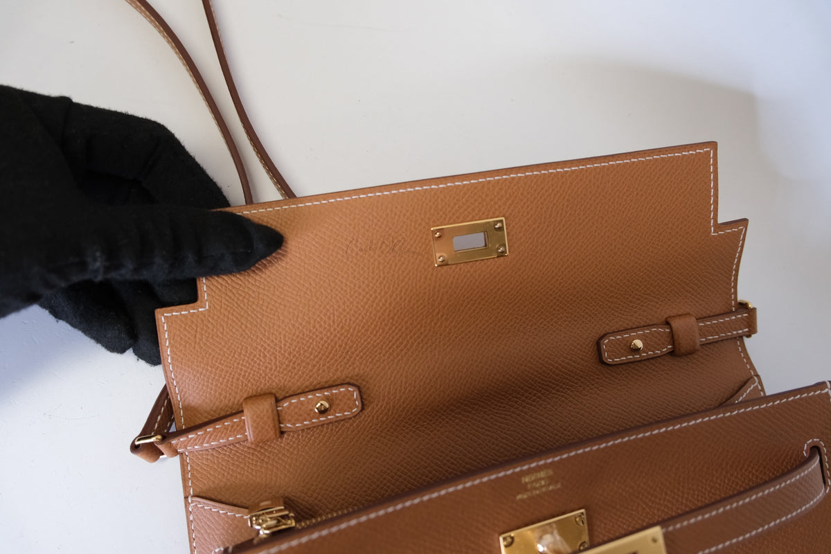 HERMES KELLY TO GO EPSOM GOLD ON GHW NEW