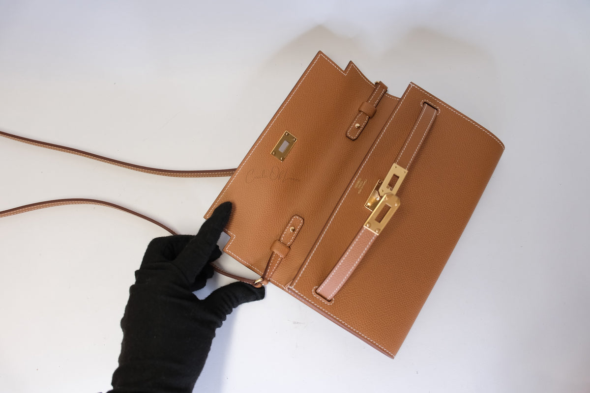 HERMES KELLY TO GO EPSOM GOLD ON GHW NEW