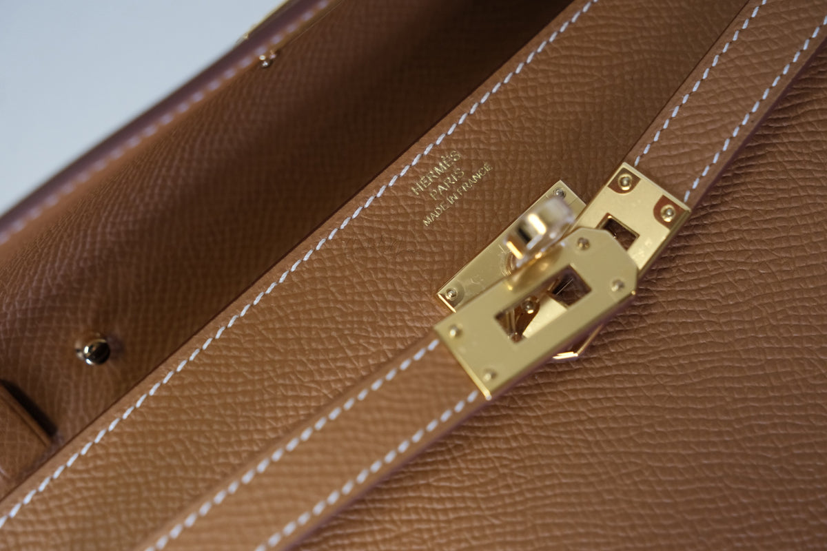 HERMES KELLY TO GO EPSOM GOLD ON GHW NEW