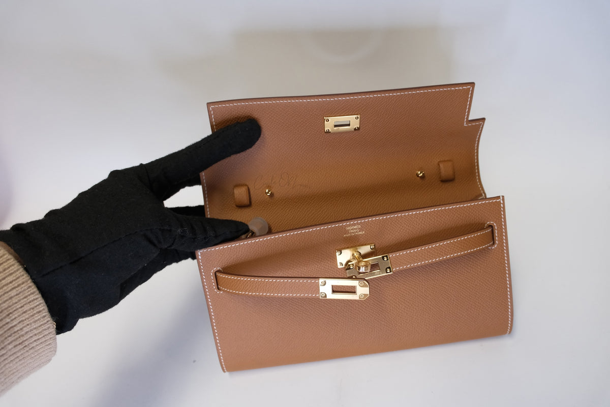 HERMES KELLY TO GO EPSOM GOLD ON GHW NEW