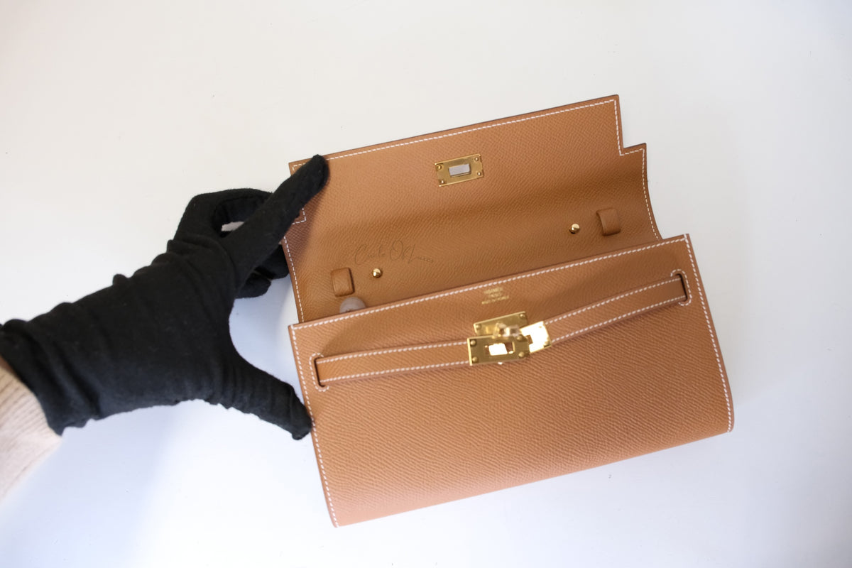 HERMES KELLY TO GO EPSOM GOLD ON GHW NEW