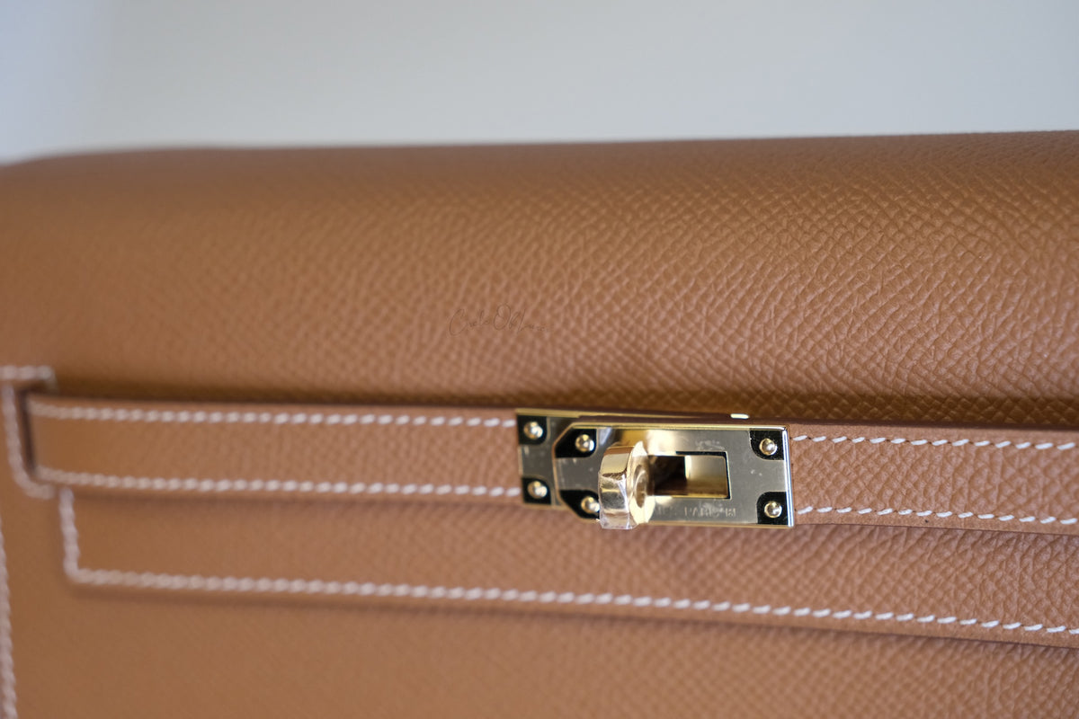 HERMES KELLY TO GO EPSOM GOLD ON GHW NEW