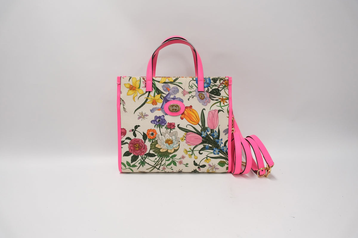 GUCCI FLORAL TOTE BAG