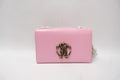 ROBERTO CAVALLI PINK LEATHER RC SNAKE FLAG BAG