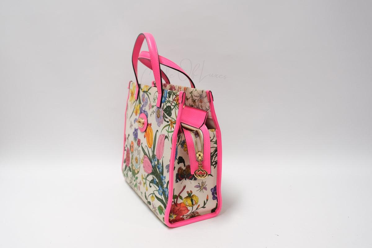 GUCCI FLORAL TOTE BAG