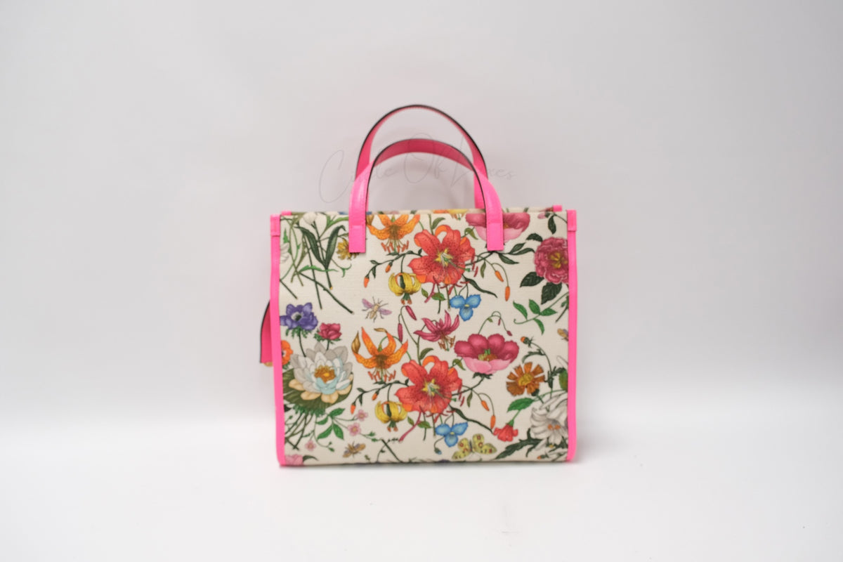 GUCCI FLORAL TOTE BAG