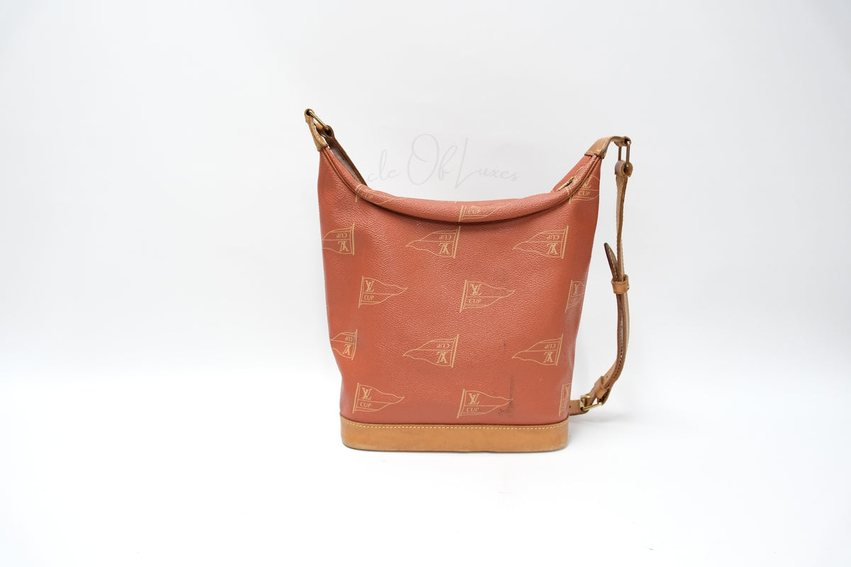 LOUIS VUITTON VINTAGE CUP FLAG CANVAS BUCKET BAG