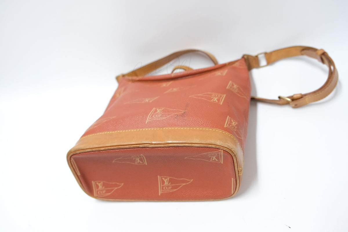 LOUIS VUITTON VINTAGE CUP FLAG CANVAS BUCKET BAG