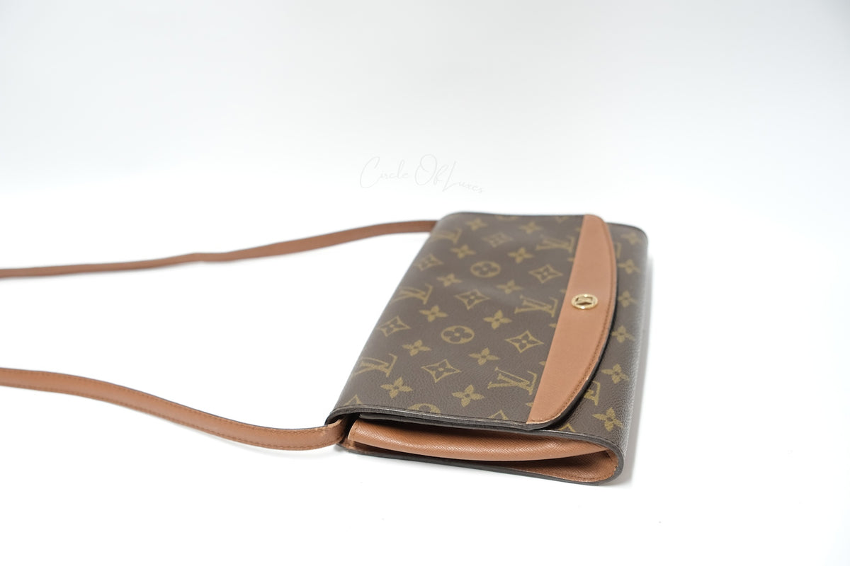 LOUIS VUITTON BORDEAUX VINTAGE CLUTCH BAG MONOGRAM