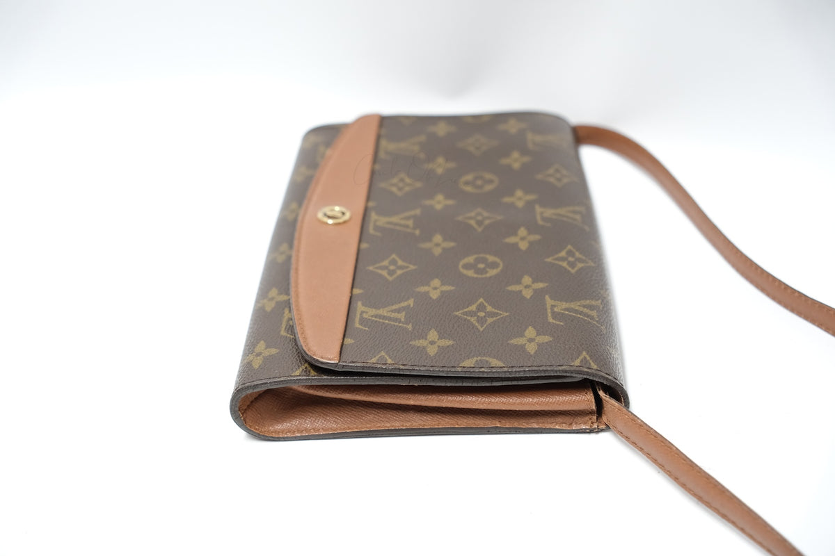 LOUIS VUITTON BORDEAUX VINTAGE CLUTCH BAG MONOGRAM