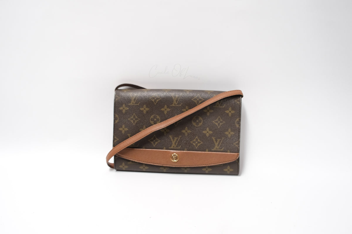 LOUIS VUITTON BORDEAUX VINTAGE CLUTCH BAG MONOGRAM