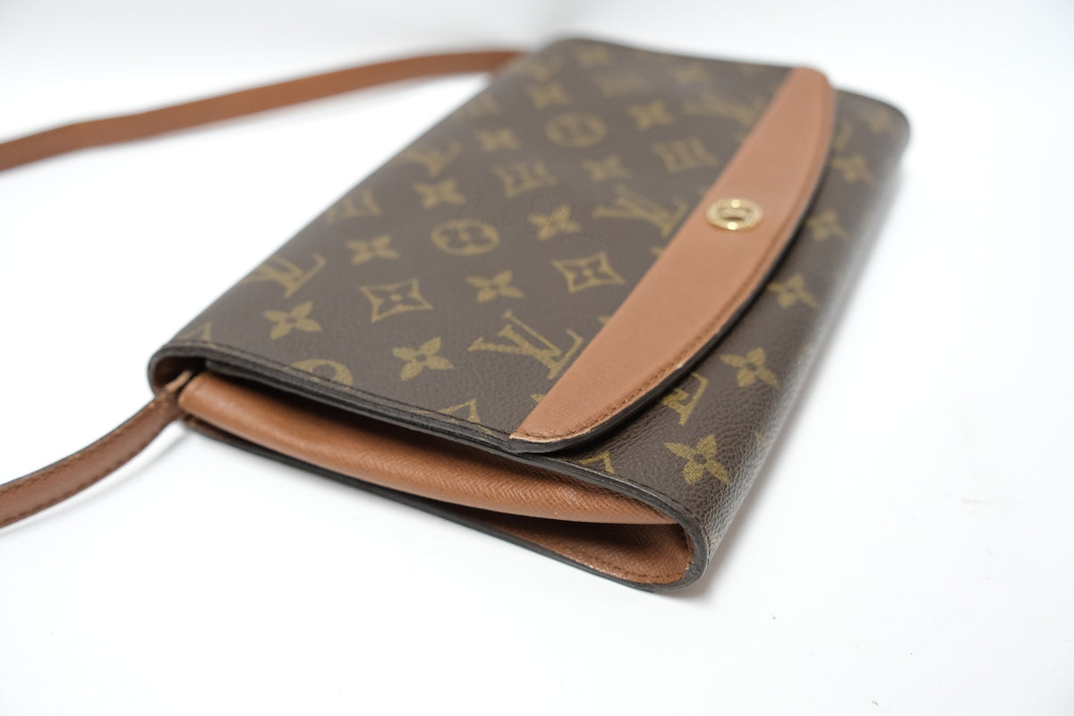 LOUIS VUITTON BORDEAUX VINTAGE CLUTCH BAG MONOGRAM