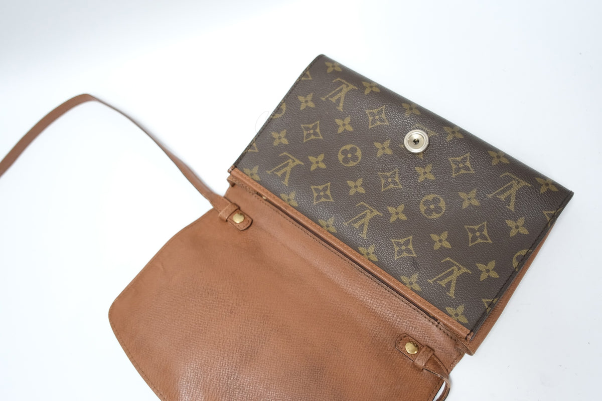 LOUIS VUITTON BORDEAUX VINTAGE CLUTCH BAG MONOGRAM